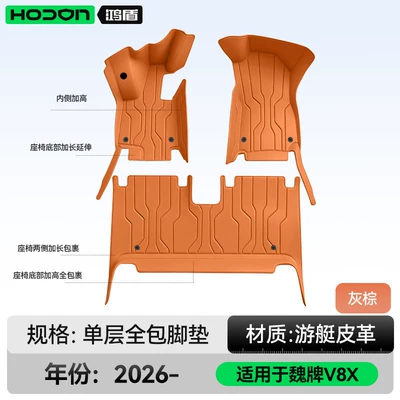 Modelə uyğun ayaqaltı floor mats for the 2026 new - 212t01weipai-v8x-2026-model-single-layer-foot-mat-gray-brown-economical-standard-model