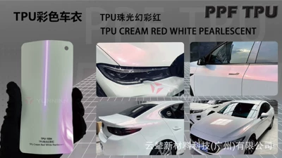 Tpu Color-Changing Film with: Automotive Film - 15215m-5-years-warranty-tpu-pearlescent-red-water-sticker