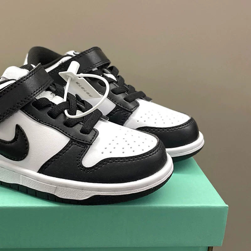 Children's Low-Top Velcro Sneakers Wholesale Black and White Panda Dunk Boys and Girls 2025 Shadow Gray Classic Kids' Shoes Children's Low-Top Velcro Sneakers Wholesale Black and White Panda Dunk Boys and Girls 2025 Shadow Gray Classic Kids' Shoes