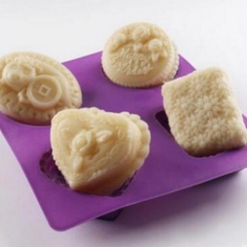 韩国/4连硅胶模具/DIY手工皂模具/香皂/发财猪/小雏菊等/100克