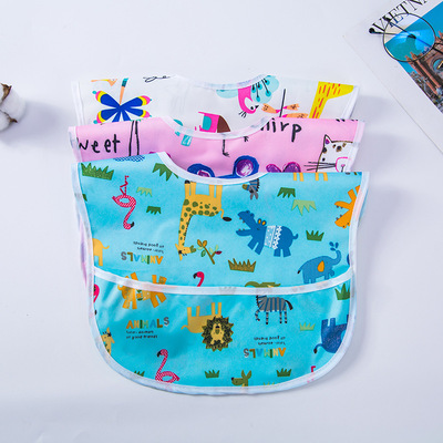 宝宝吃饭围兜婴儿防水围嘴食饭兜儿童小孩男聚酯纤维软软母婴