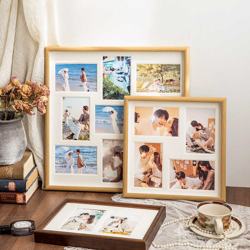 Couple Puzzle Photo Frame Display Stand Creative DIY Printed Wedding Anniversary Birthday Gift Large Nine-Grid Design Couple Puzzle Photo Frame Display Stand Creative DIY Printed Wedding Anniversary Birthday Gift Large Nine-Grid Design