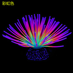 Aquarium equipment, fish tank landscape decorations, silicone simulation soft coral, aquatic plants, colorful lotus, dot-shaped coral