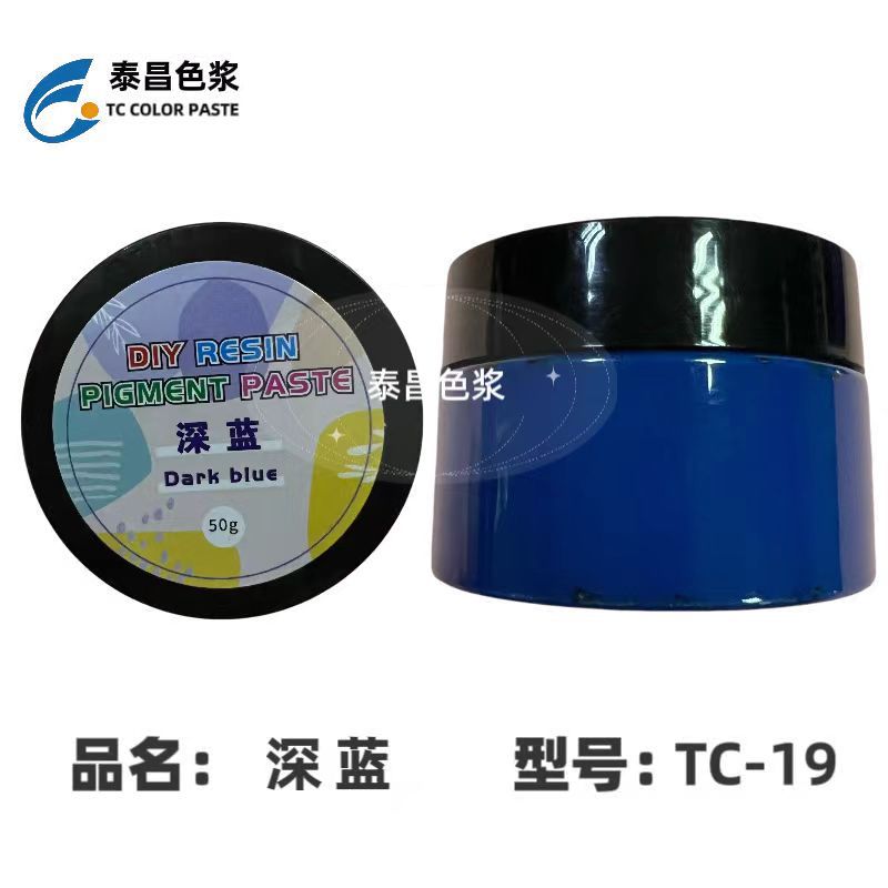 TC-19 글루 컬러 페이스트 진한 파란색, 열린 병 50g