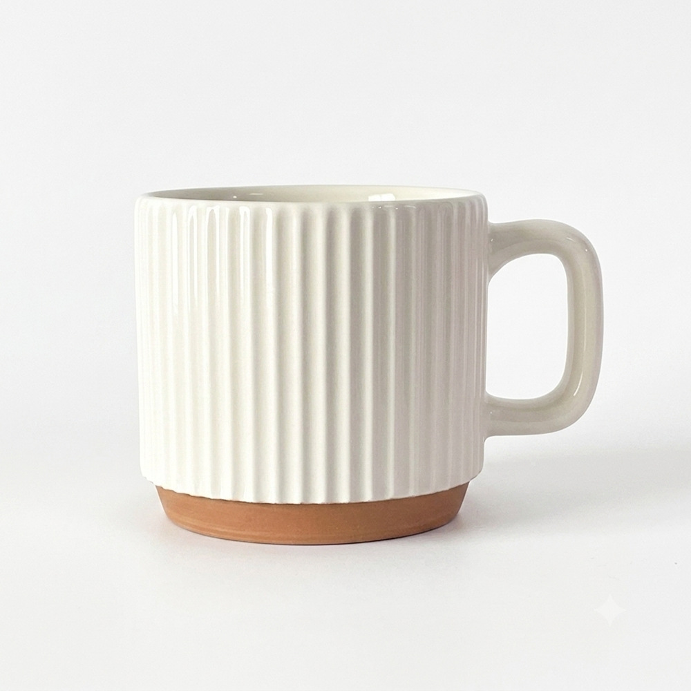 Taza de Cerámica Apilable Vertical de Gres Porcelánico, Diseño Apilable, Resistente a Altas Temperaturas, para Hogar