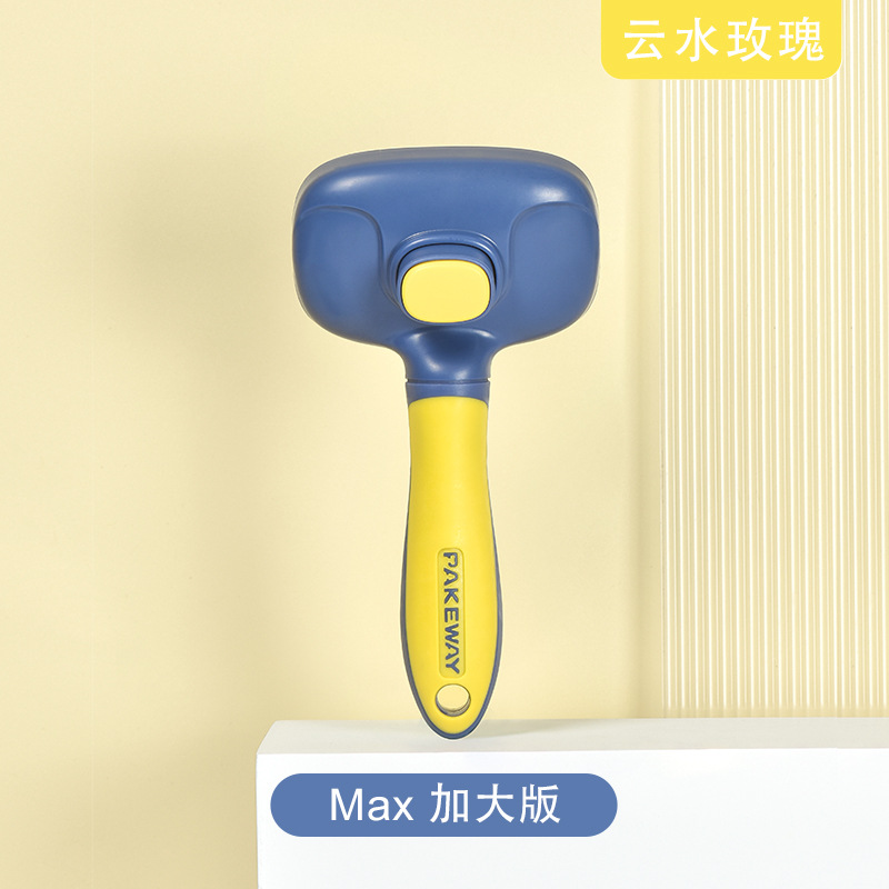 Paiwei T10 autolimpiante aguja peine mascota gato peine nudo peine masaje peine cepillo de pelo de un solo clic de depilación lavable