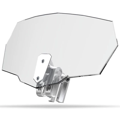 Motorcycle universal modified small windshield retrofit plus high-profile lifting windshield anti-kite line anti-cutting accessories (Motorcycle front windshield) - approximate-size-height-115width-260-transparent-color-imported-electrostatic-film