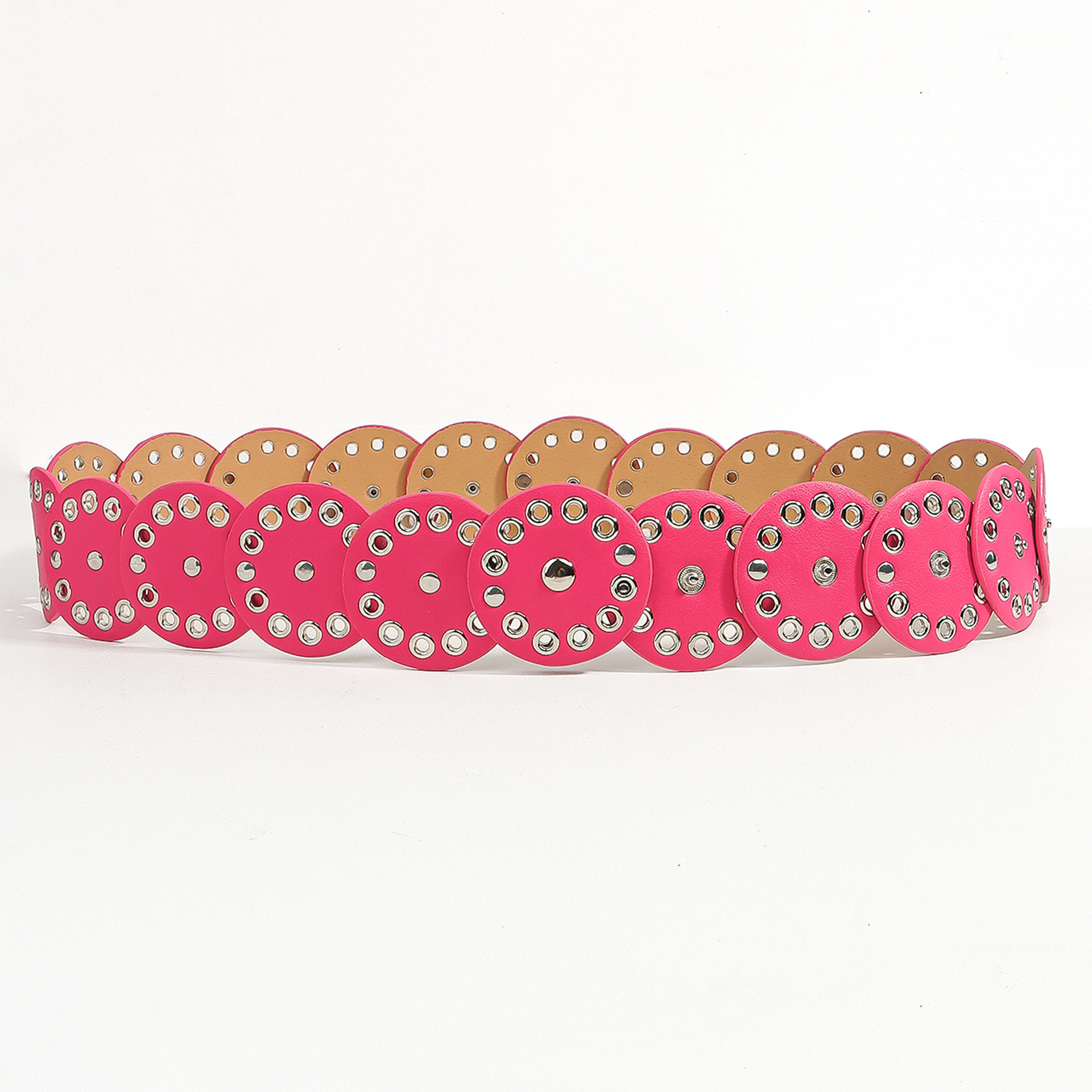 136g Weight Belt Classification 1 Piece Quantity Holiday, Daily, Selfie Occasion Pu Leather Material Solid Color Pattern Spring&Summer, Autumn&Winter Season Women's Gender Plating Design Hip-Hop, Punk Style Hip-Hop Punk Solid Color Pu Leather Plating Women's Leather Belts 13