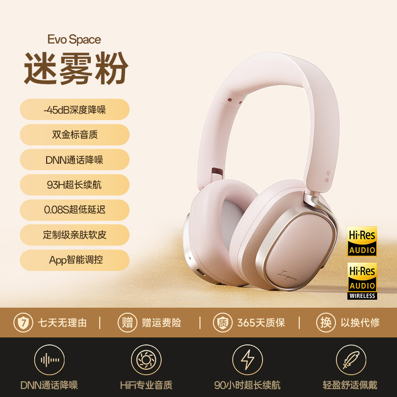 Edifier/エディファイア EVO SPACE Bluetooth ヘッドセット ヘッドマウント ワイヤレス ノイズリダクション スポーツ ゲーム フラワー|undefined