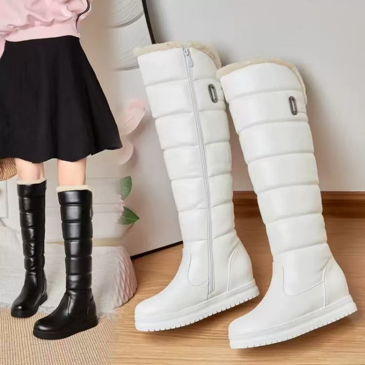 European and American High-Top Large Size Warm Winter Large Size Foreign Trade Women's Side Zipper Snow Boots