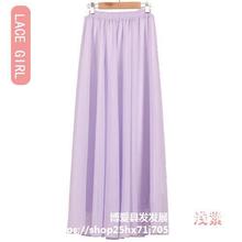 雪纺半身裙夏季长裙A字裙拖地沙滩裙Floor-length beach dress