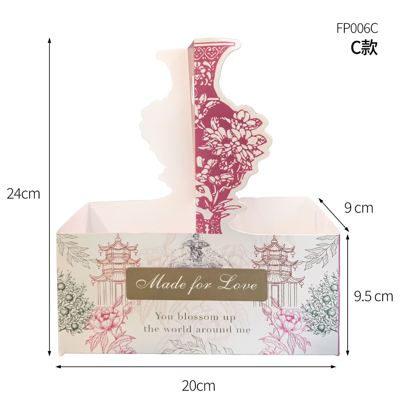 Caja de flores portátil para el Día de la Madre, para café y té con leche, caja de regalo con flores frescas, materiales para arreglos florales DIY, cesta de flores portátil.