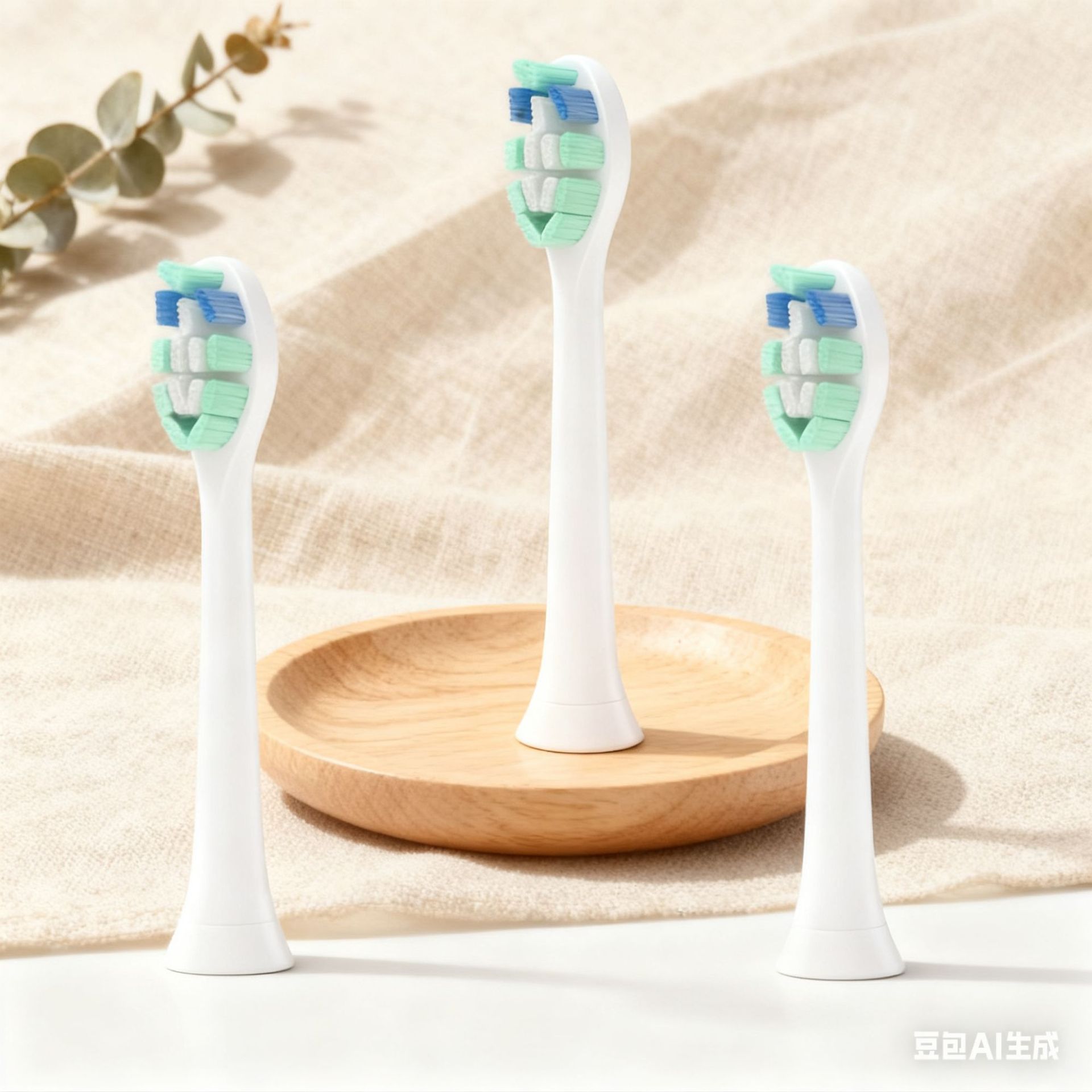 Electric Toothbrush with Medium-Soft Bristles, Single Replacement Brush Head with Cover, Rechargeable Model Suitable for Philips Sonicare