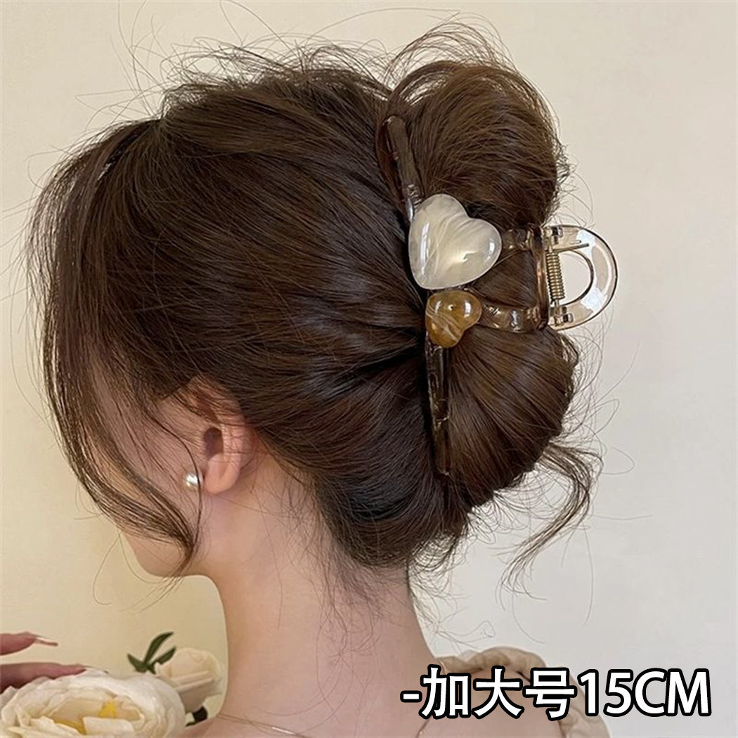 2026 nuevo clip de cabello ondulado clip de cabello de tiburón grande clip de cabello de mujer detrás de la cabeza de alta sensación clip de cabello accesorios para el cabello