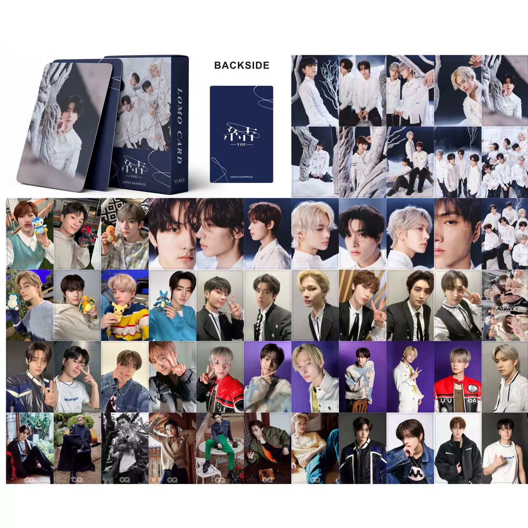 Набор фотокарточек Stray Kids, (G)I-DLE, IVE и другие — 55 лазерных карточек 59×89 мм коллекционные
