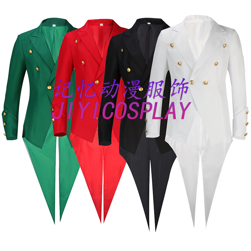 Manufacturer Wholesale Spot Medieval Clothing Colorfulful Palace Tuxedo Punk Halloween Stage Performance Suit