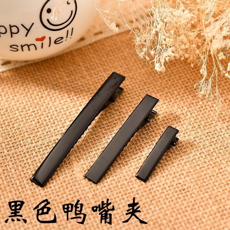 水泳黒クリップ亜光髪飾りdiy手作り材料カモ口クリップヘアピン蝶ネクタイ部品|undefined