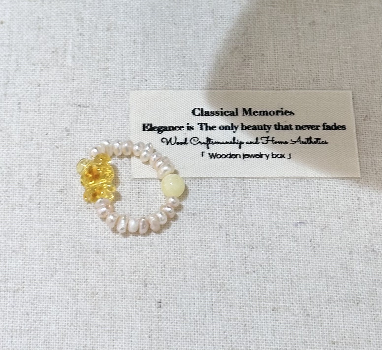 Natural pearl beeswax bear