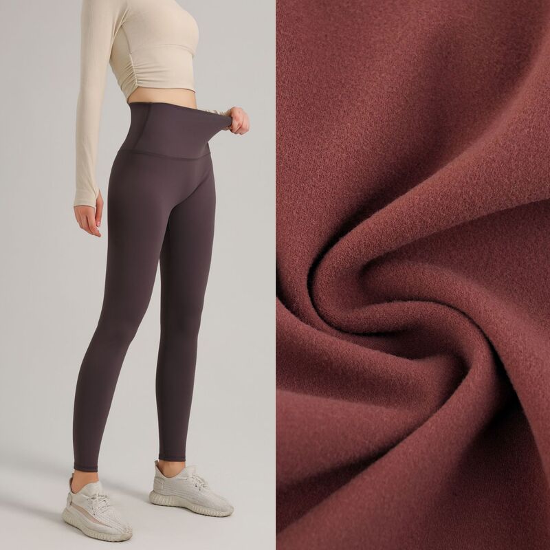 Fleece-Lined Warm High-Elasticity Fitness Yoga Pants, Soft High-Waisted Tight-Fitting Sports Pants, Sharkskin Leggings Fleece-Lined Warm High-Elasticity Fitness Yoga Pants, Soft High-Waisted Tight-Fitting Sports Pants, Sharkskin Leggings