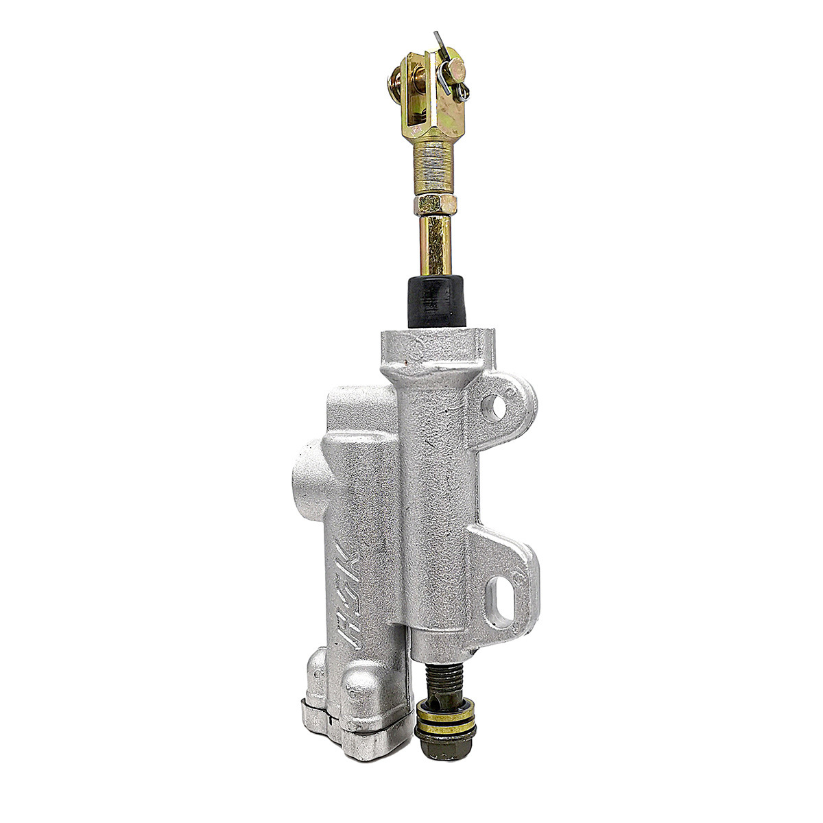 Off-Road Motorcycle Huayang T2K1 Cqr250 Rear Upper Pump Straight Pump Brake Parts Original Parts Silver Color