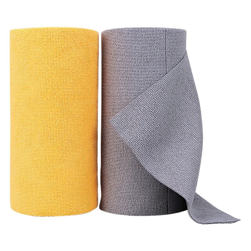 Rollo de trapo rasgado a mano, trapo de cocina antiadherente de microfibra con punta de trapo, rollo de trapo transfronterizo