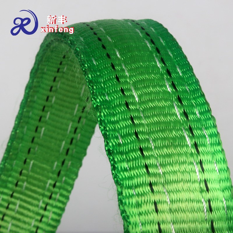 两头扣扁平吊装带 3T5T彩色涤纶扁平吊装 工业起重吊带E18