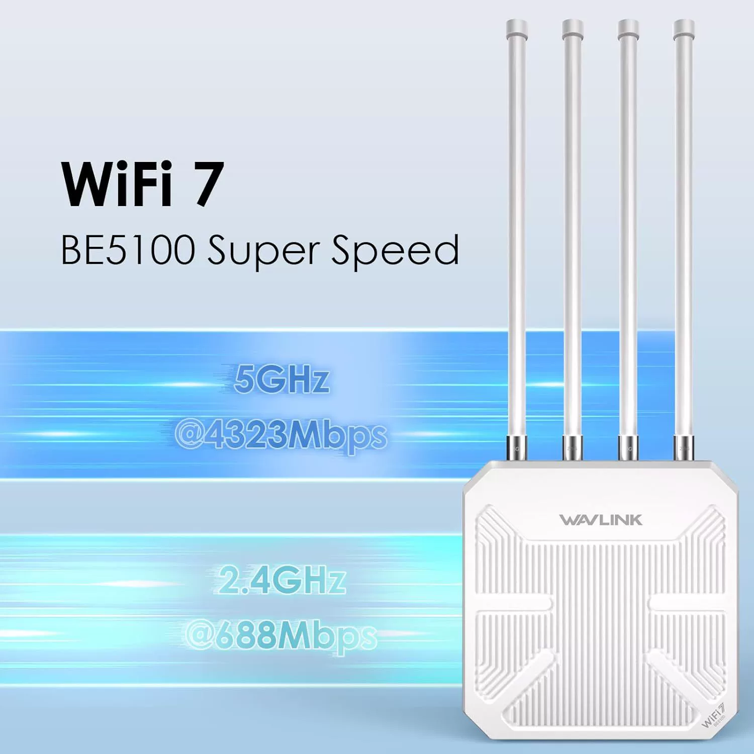 Wavlink Dual 2.4GHz 5GHz Waterproof Long-distance Wireless AP Outdoor Router WIFI7AX3000