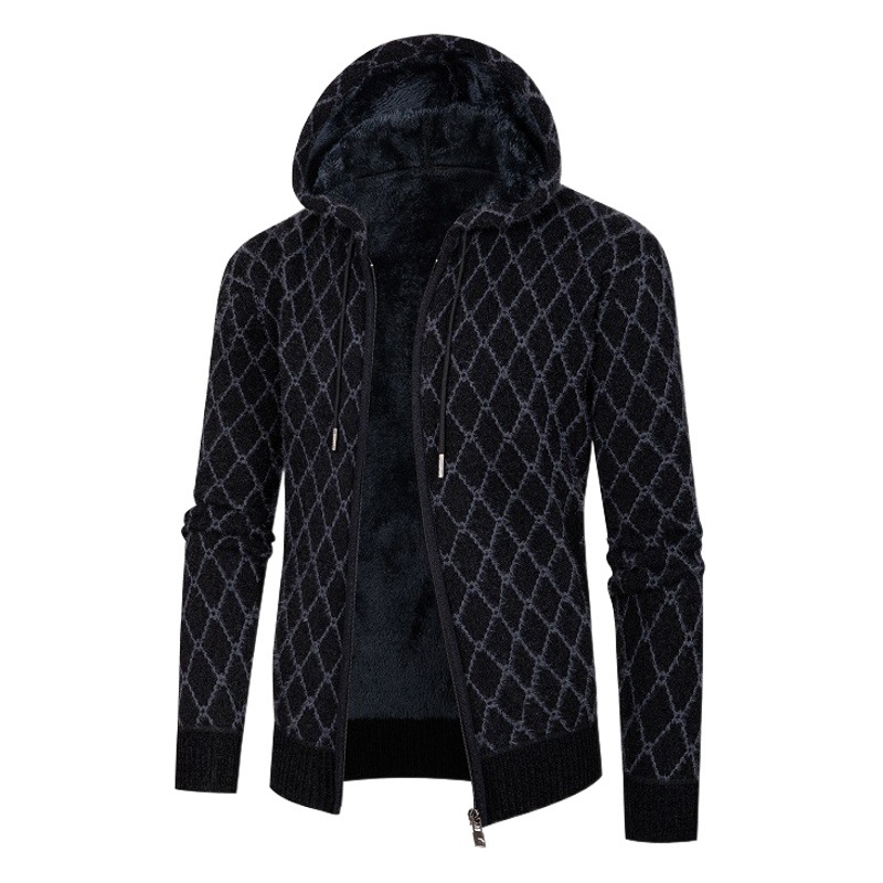 Abrigo grueso de lana sintética de visón para hombre, estilo sencillo para jóvenes y de mediana edad, novedad de otoño e invierno, exportación superior.