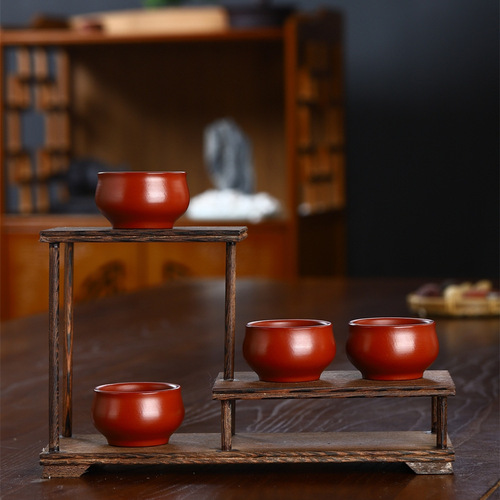 Tea cup wholesale engraved Yixing raw ore purple sand tea cup segment mud open small cup 45ml master cup