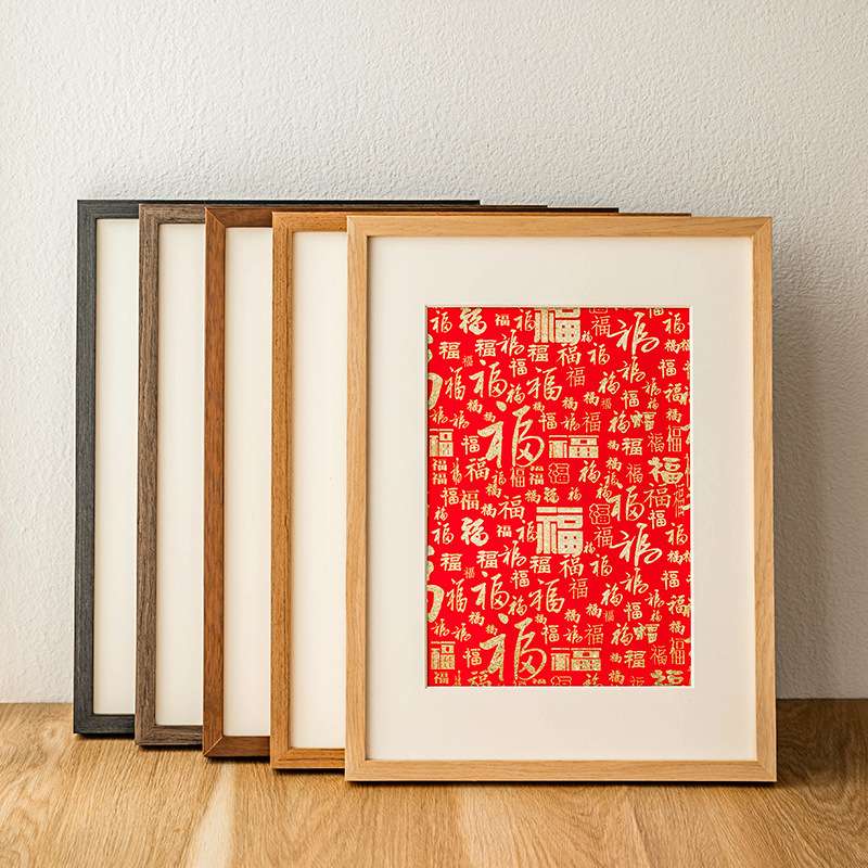 Solid Wood Photo Frame Large Picture Frame Mounted Wall Hanging Photo Wall A316 Inch 4 Open 8K Puzzle Frame Photo Frame Wall Hanging Wholesale