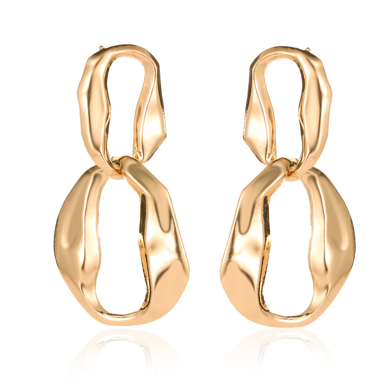 European And American Geometric Exaggeration Simple Personality Metal Earrings display picture 8