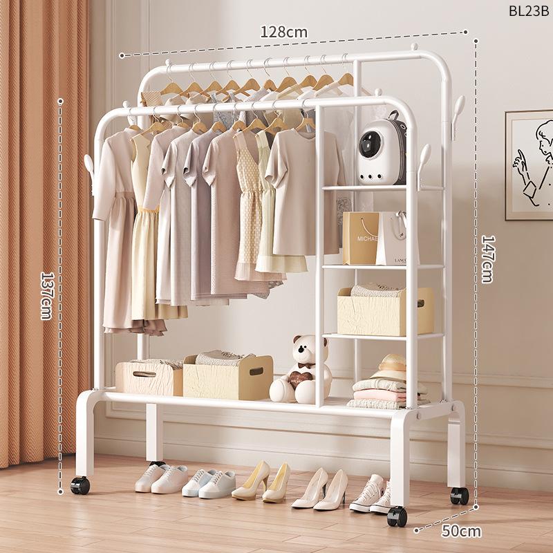125 [화이트 더블로드] 사이드 3 층 스토리지 그물 휠
