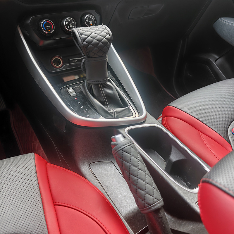 Car Shoulder Pad Set 5-Piece Set Universal Car Gear Shift Cover Handbrake Cover Shoulder Pad Cover Steering Wheel Cover Cross-Border