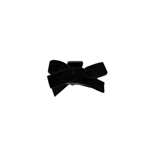 Black velvet bow clip small princess hair clip female side bangs clip hair clip autumn and winter clip headwear