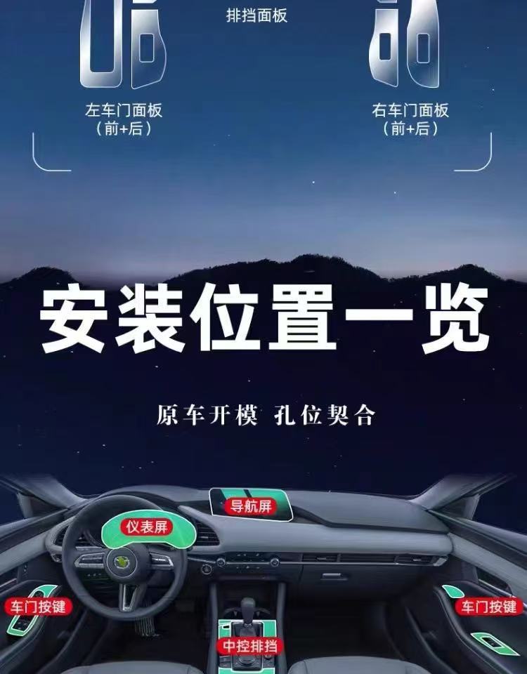 Mazda 3 Axela Interior Protection Central Control Film TPU