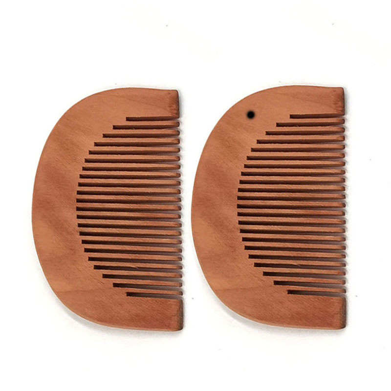 Peine de madera de melocotón para el hogar, peine para el cabello, regalo tallado para hombres y mujeres, peine pequeño de madera