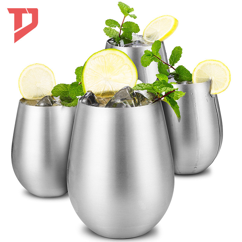 304 de acero inoxidable de doble capa taza de whisky personalidad creativa bar cerveza bebida fría taza de contabilidad taza de cóctel