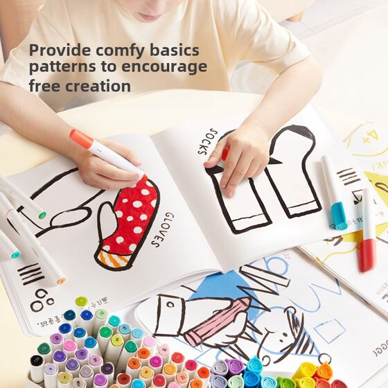 Mideer Milu Sketch Coloring Picture Book Children's Infant Coloring Watercolor Crayon Copying Coloring Book