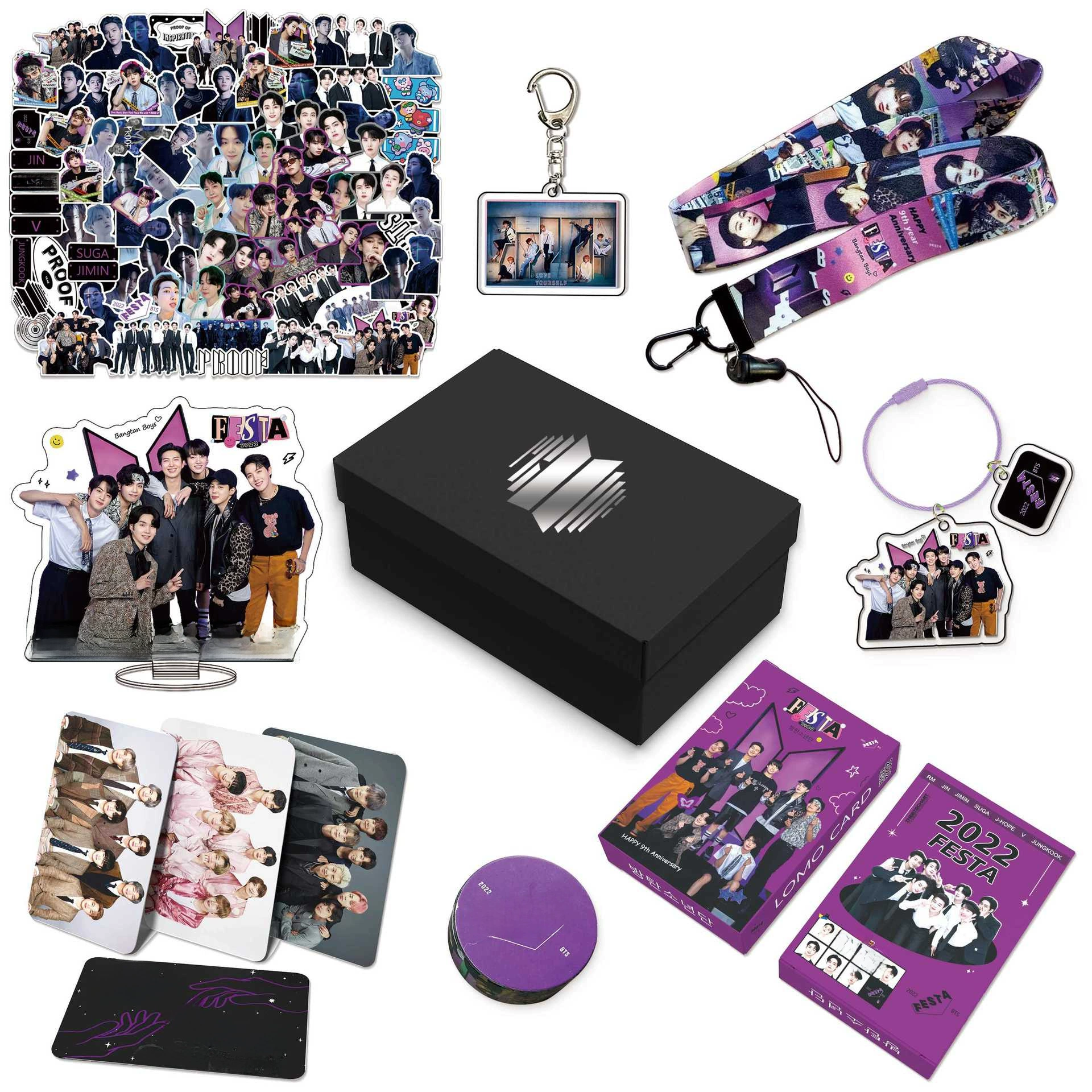 Новый альбом BTS ProOF Surrounding Acting Gift Pack Location Key Buckle Sticker 9-я годовщина подарочная коробка