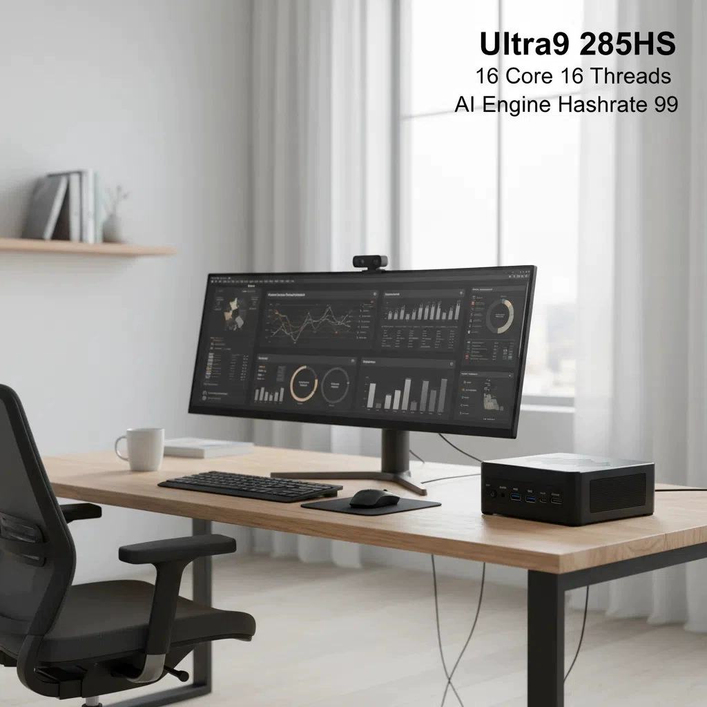 Mini host computer Ultra9 285H gaming competitive office home PC design editing live broadcast desktop