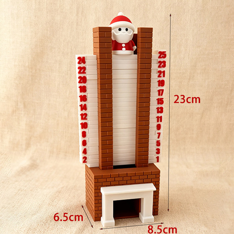 跨境3d打印玩具Santa Chimney Advent Calendar 圣诞烟囱倒数日历|undefined