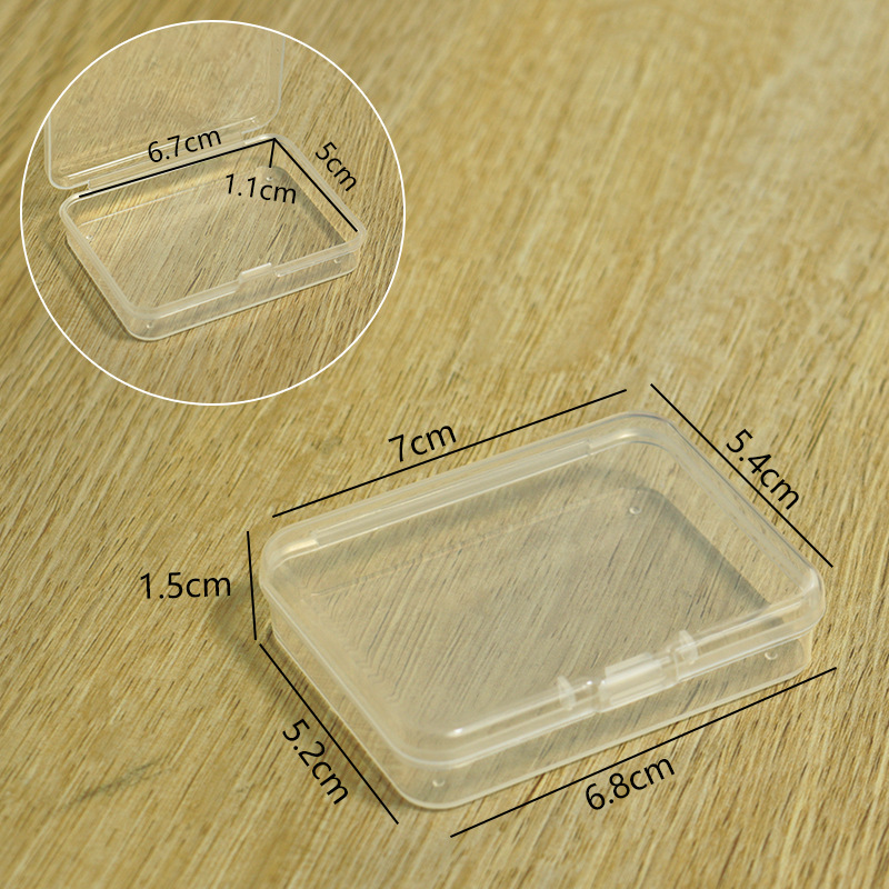 Ppアマゾン小型フラットボックス透明プラスチックボックス文房具電子部品ボックス携帯アクセサリーカード漁具ボックス