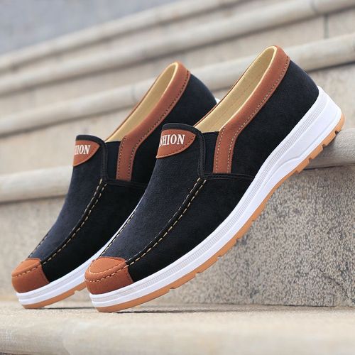 Foreign trade cloth shoes, casual shoes, wholesale old Beijing cloth shoes, breathable, comfortable, non-slip canvas shoes, men's work shoes