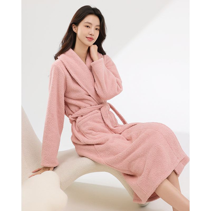 [Super Soft] Long Nightgown Autumn and Winter Thickened Coral Velvet Bathrobe Robe Flannel Home Clothes Pajamas for Women