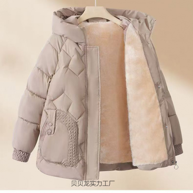 中年妈妈冬装棉袄加绒外套2025新款中老年人女装冬季棉衣羽绒棉服