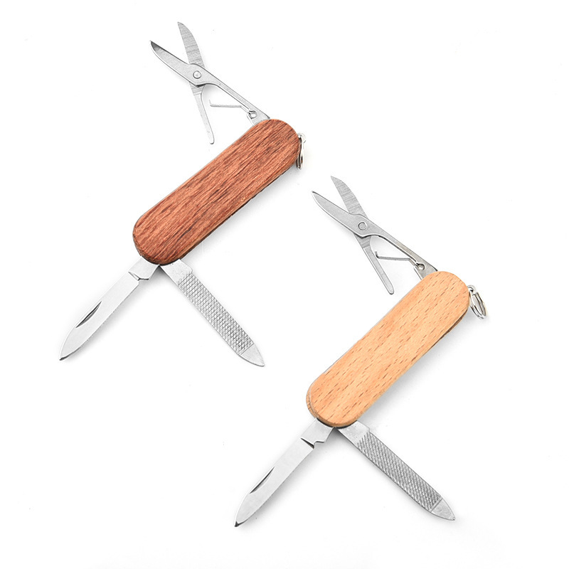 Gift Gadgets, Multi-Functional Multi-Blade Portable Pendant Knife, Folding Swiss Knife, Multi-Purpose Three-Blade Knife