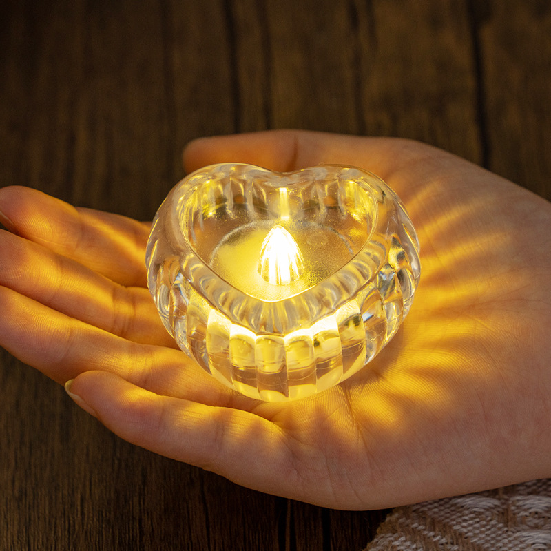 plastic transparent electronic atmospheric candle