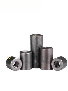 extended round nut iron natural color galvanized round through hole internal thread long nut M4 to M10 cylindrical weld nut