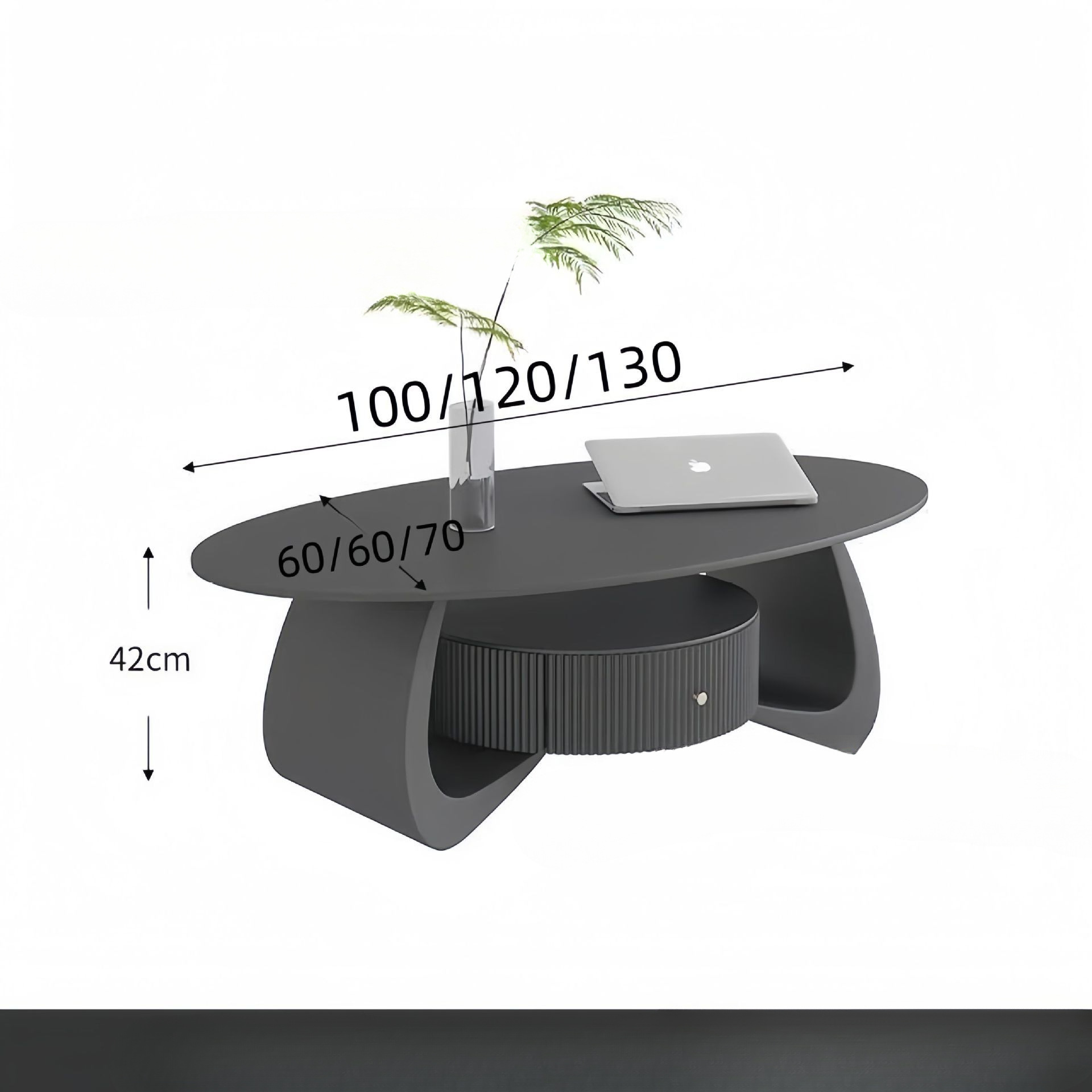 검정색 베이스 1개 + 순수 검정색 데스크탑, 130*70*42 [핫 세일]