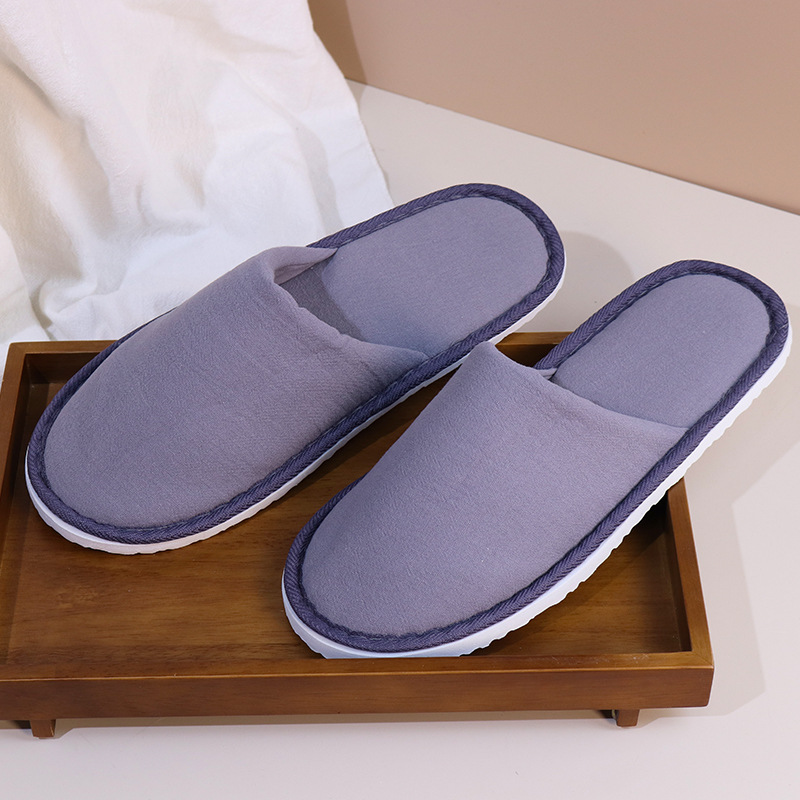 Zapatillas desechables de hotel de cinco estrellas al por mayor salón de belleza especial residencial antideslizante logotipo fijo